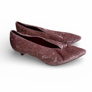 JEFFREY CAMPBELL Carla Hints KITTEN Velvet Women's Heels Size 8.5
